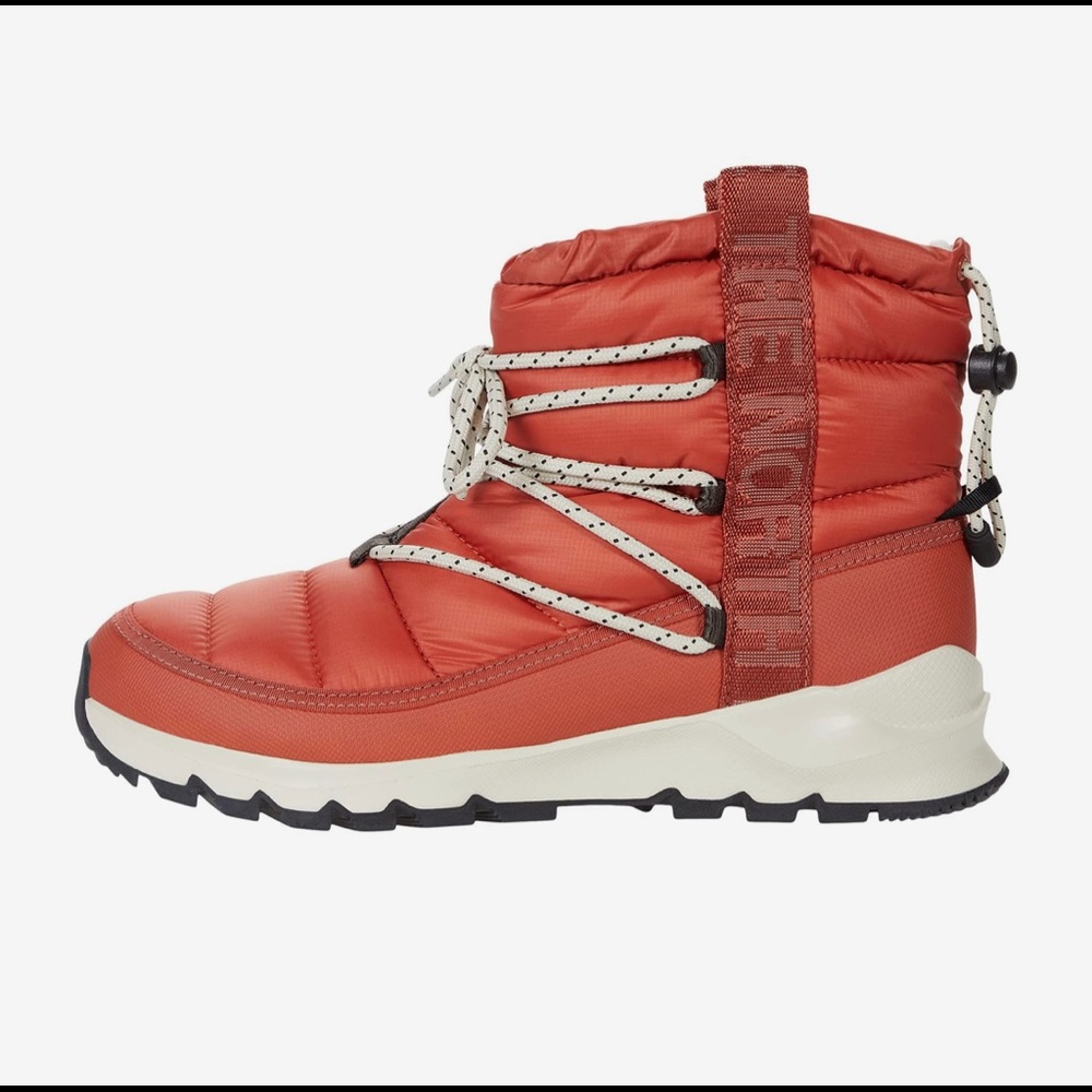 NORTH FACE Burnt Ochre/TNF Black Thermoball Lace Up Winter Boots